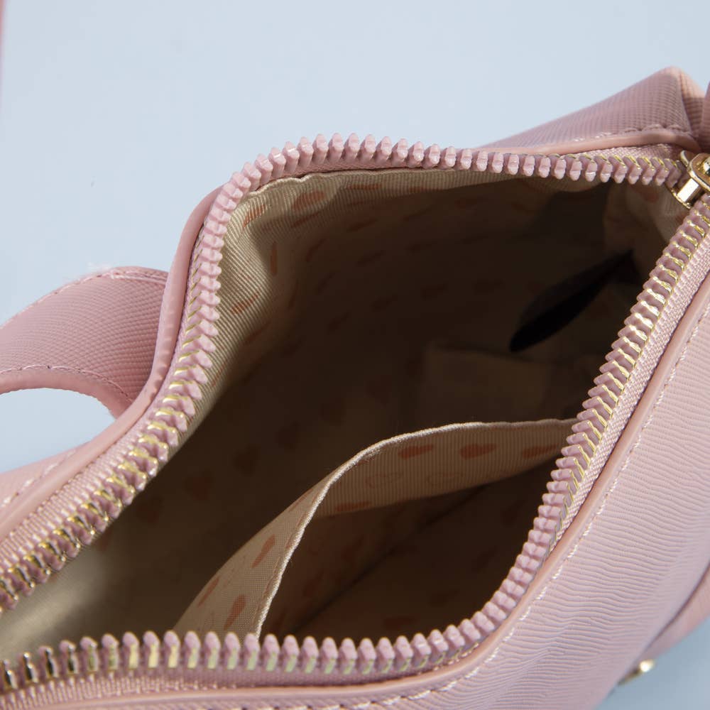 Studded Saffiano Buckle Strap Shoulder Bag: SMV