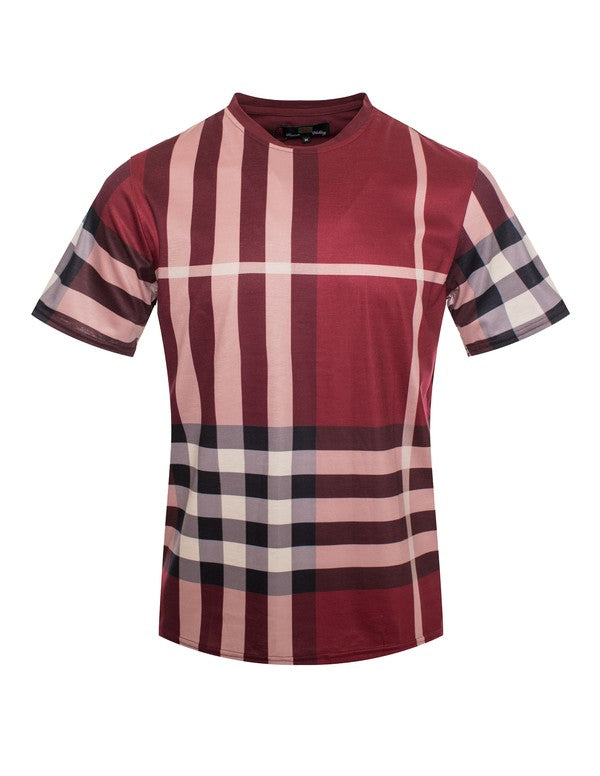 Plaid patterned shirt on a white background