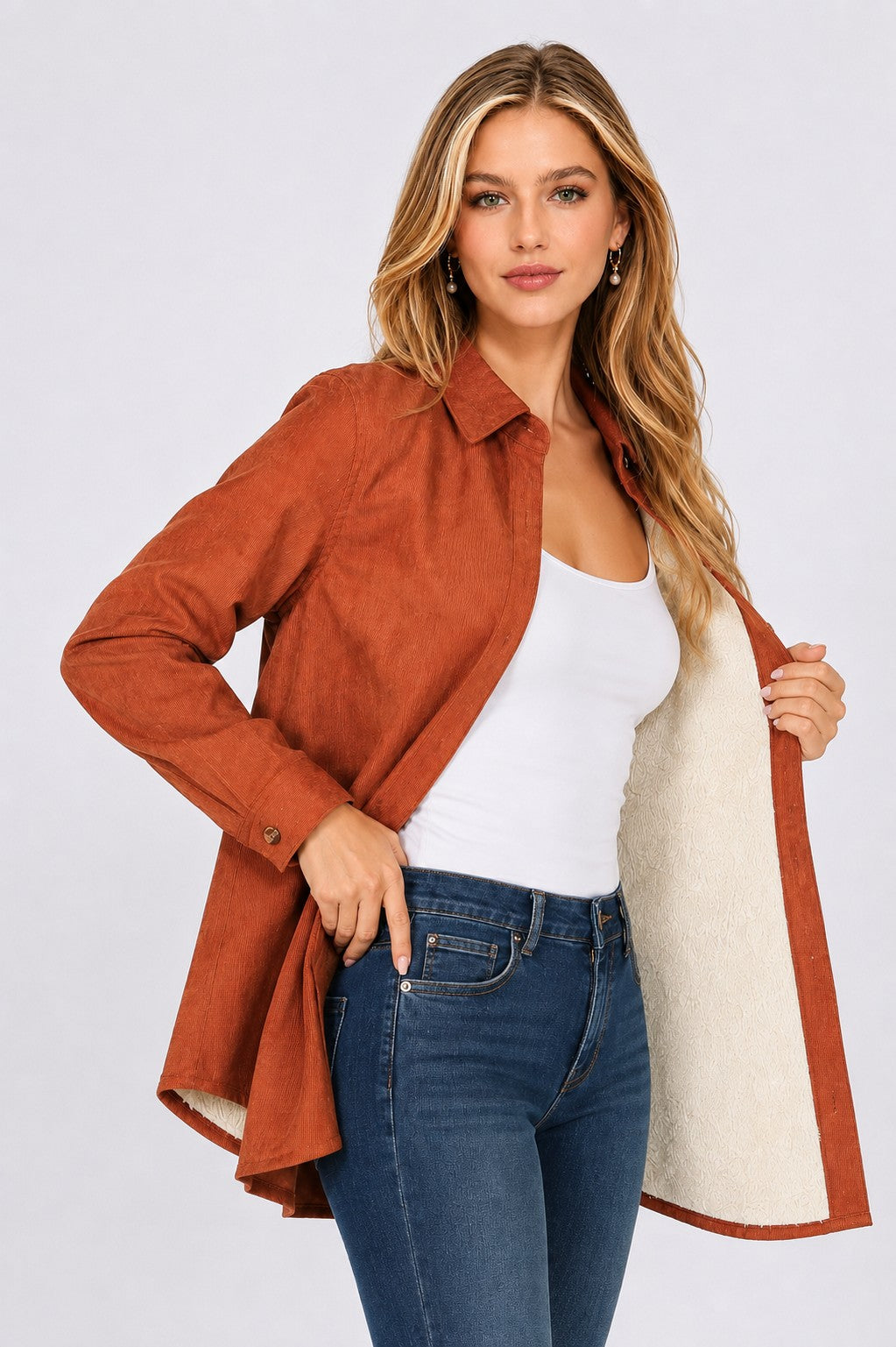 Corduroy Button Shirt