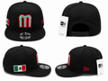 Black snapback featuring a tricolor Mexico-inspired 'M' logo, Mexico flag side patch, and premium embroidered details.
